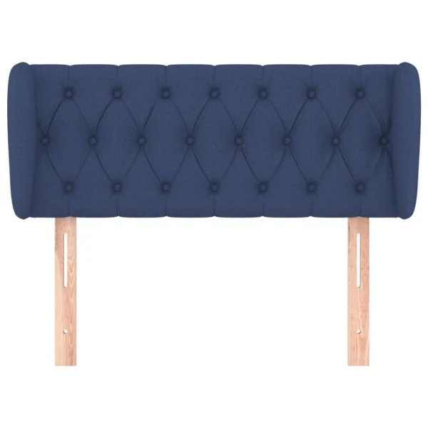 VidaXL Tête De Lit Avec Oreilles Bleu 103x23x78/88 Cm Tissu vente en ligne pas cher 4