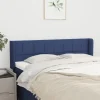 VidaXL Tête De Lit Avec Oreilles Bleu 147x16x78/88 Cm Tissu marques pas cher 19