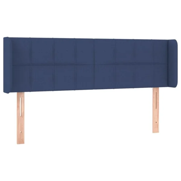 VidaXL Tête De Lit Avec Oreilles Bleu 147x16x78/88 Cm Tissu marques pas cher 3