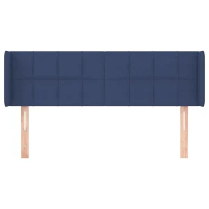 VidaXL Tête De Lit Avec Oreilles Bleu 147x16x78/88 Cm Tissu marques pas cher 11