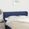 VidaXL Tête De Lit Avec Oreilles Bleu 147x23x78/88 Cm Tissu vente en ligne pas cher 17