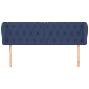 VidaXL Tête De Lit Avec Oreilles Bleu 147x23x78/88 Cm Tissu vente en ligne pas cher 11