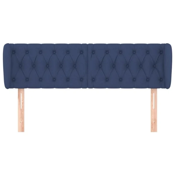 VidaXL Tête De Lit Avec Oreilles Bleu 147x23x78/88 Cm Tissu vente en ligne pas cher 4