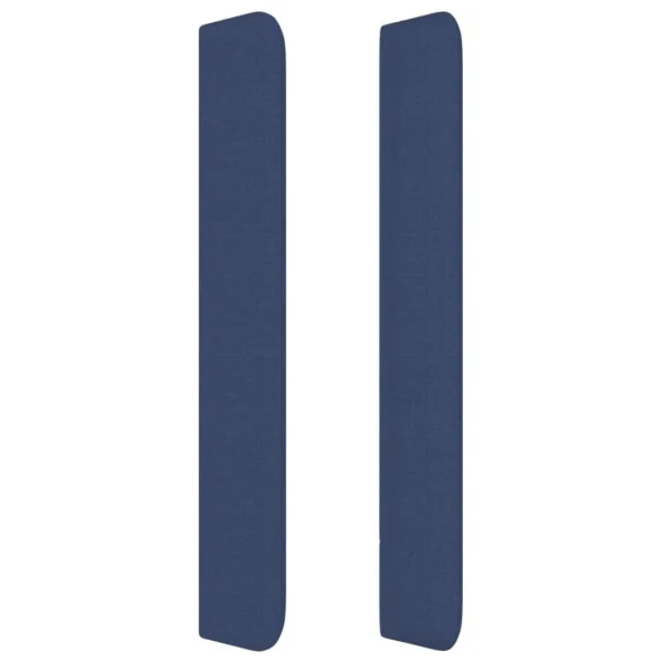 VidaXL Tête De Lit Avec Oreilles Bleu 163x16x118/128 Cm Tissu marque pas cher 5