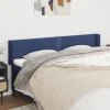 VidaXL Tête De Lit Avec Oreilles Bleu 163x16x78/88 Cm Tissu des prix incroyables 17
