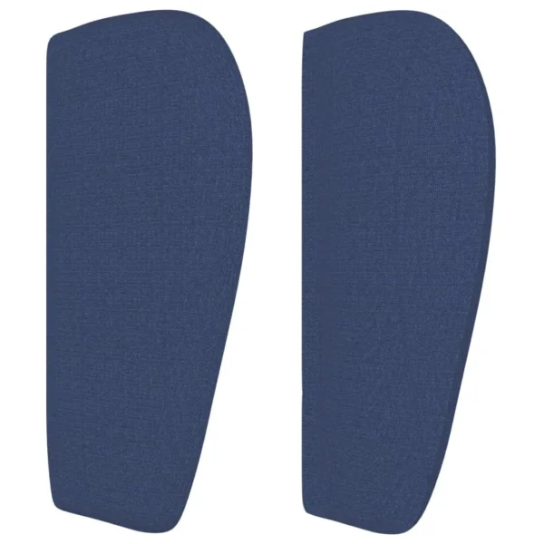 haute qualité VidaXL Tête De Lit Avec Oreilles Bleu 163x23x78/88 Cm Tissu 5