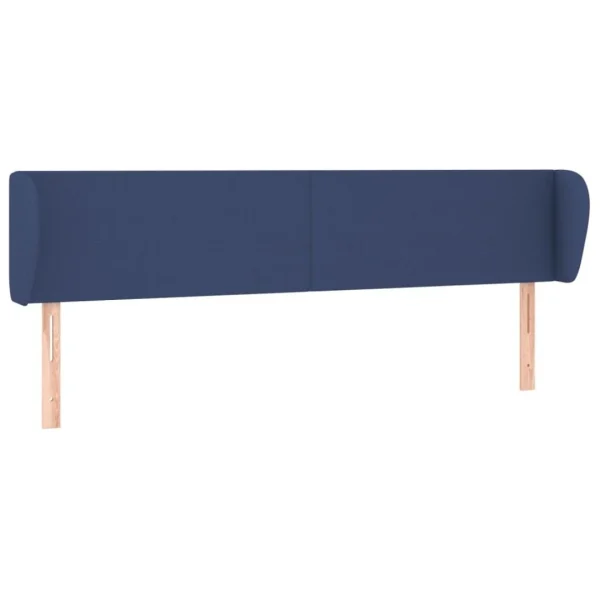 VidaXL Tête De Lit Avec Oreilles Bleu 183x23x78/88 Cm Tissu magasin paris 3