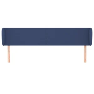 VidaXL Tête De Lit Avec Oreilles Bleu 183x23x78/88 Cm Tissu magasin paris 11