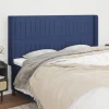 VidaXL Tête De Lit Avec Oreilles Bleu 203x16x118/128 Cm Tissu acheter 14
