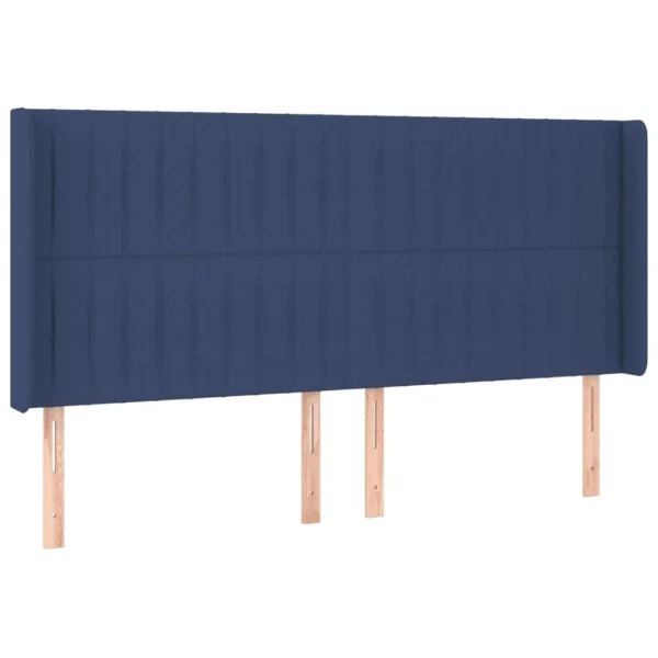 VidaXL Tête De Lit Avec Oreilles Bleu 203x16x118/128 Cm Tissu acheter 3