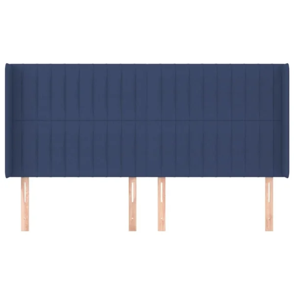 VidaXL Tête De Lit Avec Oreilles Bleu 203x16x118/128 Cm Tissu acheter 4