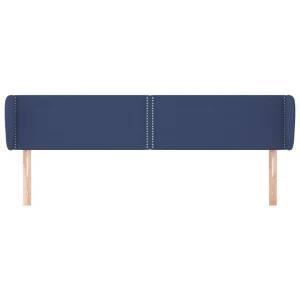 VidaXL Tête De Lit Avec Oreilles Bleu 203x23x78/88 Cm Tissu REMISE allant jusqu. 11