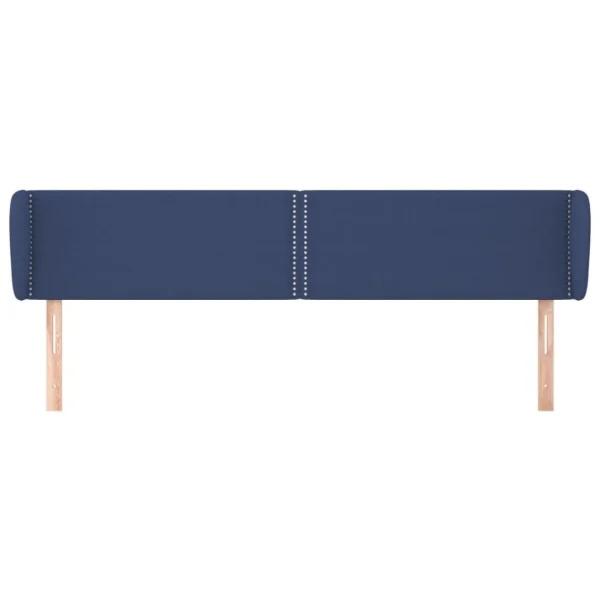 VidaXL Tête De Lit Avec Oreilles Bleu 203x23x78/88 Cm Tissu REMISE allant jusqu. 4