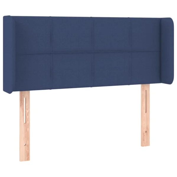Livraison rapide VidaXL Tête De Lit Avec Oreilles Bleu 83x16x78/88 Cm Tissu 3