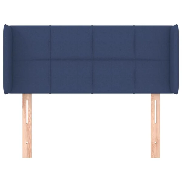 Livraison rapide VidaXL Tête De Lit Avec Oreilles Bleu 83x16x78/88 Cm Tissu 4