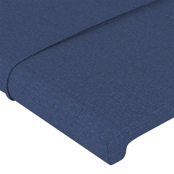 Livraison rapide VidaXL Tête De Lit Avec Oreilles Bleu 83x16x78/88 Cm Tissu 6