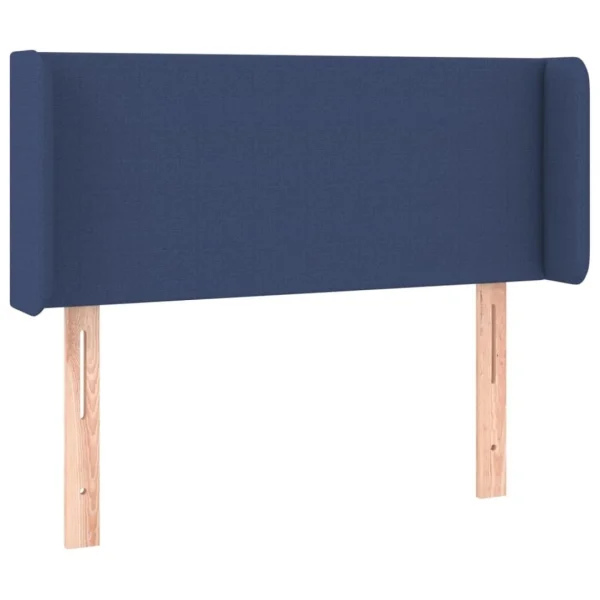 achat pas cher VidaXL Tête De Lit Avec Oreilles Bleu 83x16x78/88 Cm Tissu 3