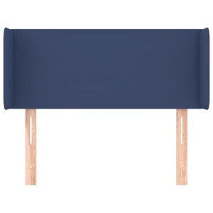 achat pas cher VidaXL Tête De Lit Avec Oreilles Bleu 83x16x78/88 Cm Tissu 11