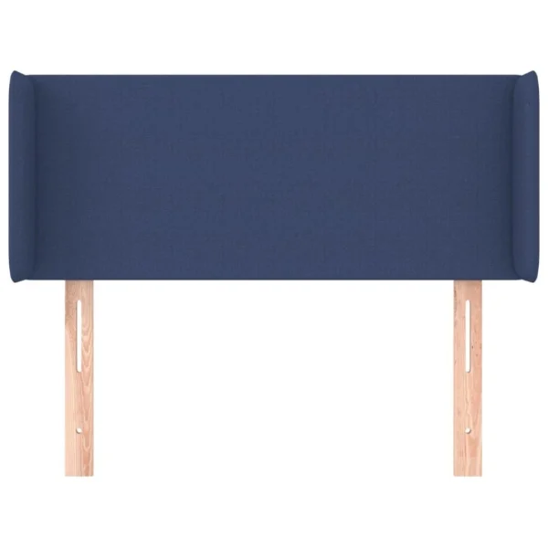 achat pas cher VidaXL Tête De Lit Avec Oreilles Bleu 83x16x78/88 Cm Tissu 4