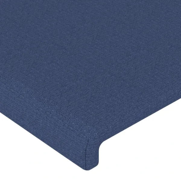 achat pas cher VidaXL Tête De Lit Avec Oreilles Bleu 83x16x78/88 Cm Tissu 6