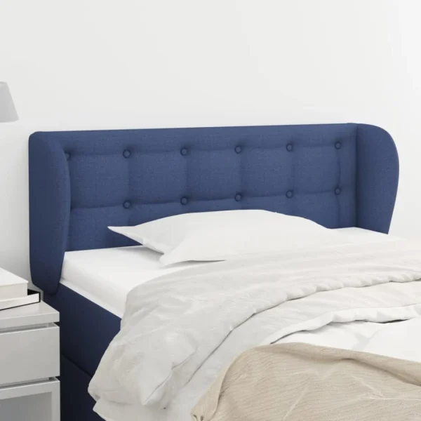 Authenticité garantie VidaXL Tête De Lit Avec Oreilles Bleu 83x23x78/88 Cm Tissu 1