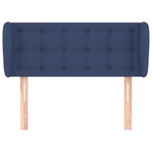 Authenticité garantie VidaXL Tête De Lit Avec Oreilles Bleu 83x23x78/88 Cm Tissu 11