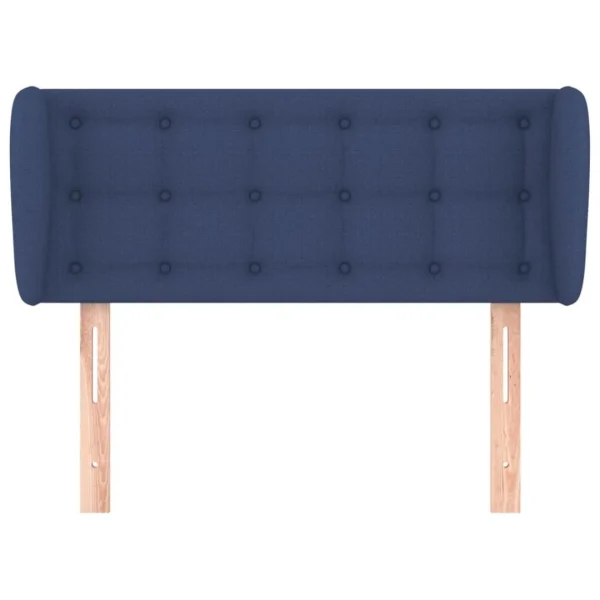 Authenticité garantie VidaXL Tête De Lit Avec Oreilles Bleu 83x23x78/88 Cm Tissu 4