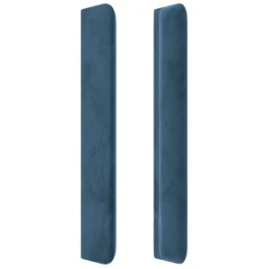 REMISE allant jusqu. VidaXL Tête De Lit Avec Oreilles Bleu Foncé 103x16x118/128 Cm Velour… 13