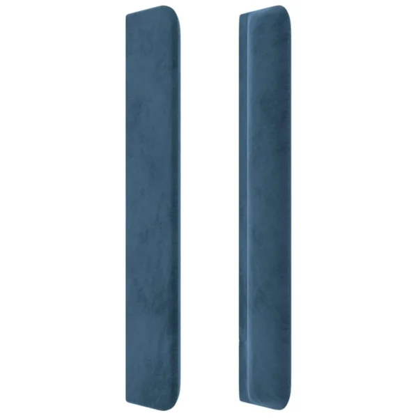 REMISE allant jusqu. VidaXL Tête De Lit Avec Oreilles Bleu Foncé 103x16x118/128 Cm Velour… 5