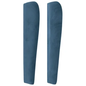 VidaXL Tête De Lit Avec Oreilles Bleu Foncé 103x23x118/128 Cm Velour… Promotio de vente 13