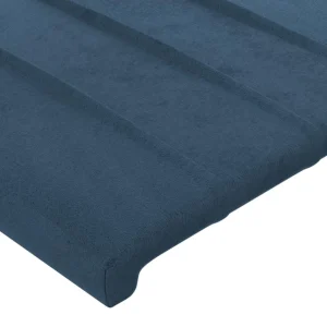 VidaXL Tête De Lit Avec Oreilles Bleu Foncé 103x23x118/128 Cm Velour… Promotio de vente 15