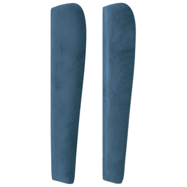 VidaXL Tête De Lit Avec Oreilles Bleu Foncé 103x23x118/128 Cm Velour… boutique en ligne 5