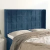 VidaXL Tête De Lit Avec Oreilles Bleu Foncé 147x16x118/128 Cm Velour… mode 17