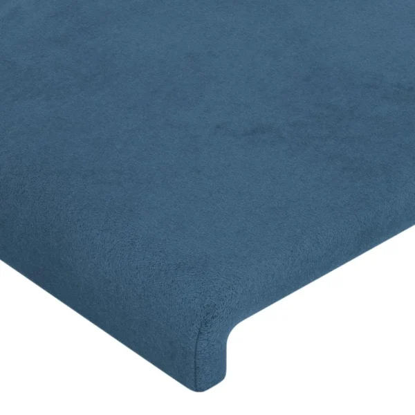 boutique pas cher VidaXL Tête De Lit Avec Oreilles Bleu Foncé 93x16x78/88 Cm Velours 6