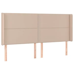 VidaXL Tête De Lit Avec Oreilles Cappuccino 163x16x118/128 Cm magasin pas cher 9
