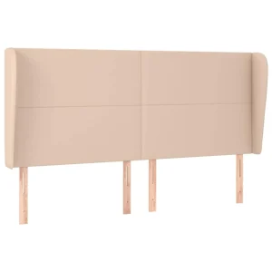 Top ventes VidaXL Tête De Lit Avec Oreilles Cappuccino 163x23x118/128 Cm 9