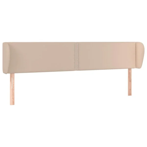 VidaXL Tête De Lit Avec Oreilles Cappuccino 163x23x78/88 Cm Similicui… Officielle 3