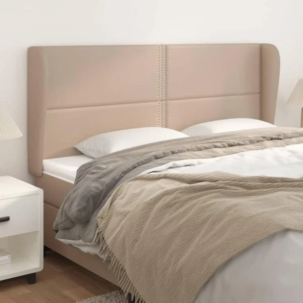 VidaXL Tête De Lit Avec Oreilles Cappuccino 183x23x118/128 Cm soldes ligne 1