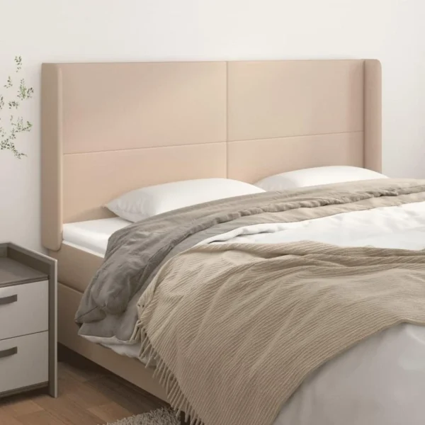 VidaXL Tête De Lit Avec Oreilles Cappuccino 203x16x118/128 Cm mode pas cher 1