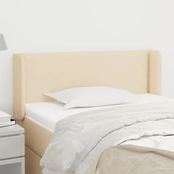 Satisfait ou Remboursé VidaXL Tête De Lit Avec Oreilles Crème 103x16x78/88 Cm Tissu 1