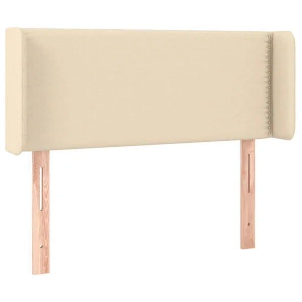 Satisfait ou Remboursé VidaXL Tête De Lit Avec Oreilles Crème 103x16x78/88 Cm Tissu 3