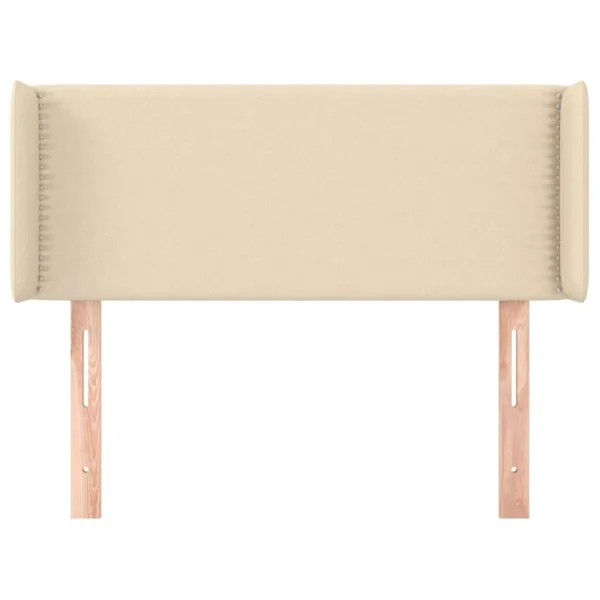 Satisfait ou Remboursé VidaXL Tête De Lit Avec Oreilles Crème 103x16x78/88 Cm Tissu 4