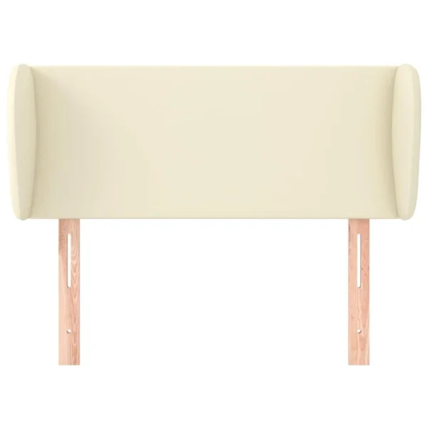 VidaXL Tête De Lit Avec Oreilles Crème 103x23x78/88 Cm Similicuir soldes pas cher 4