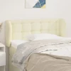 Livraison Standard/Rapide VidaXL Tête De Lit Avec Oreilles Crème 103x23x78/88 Cm Similicuir 17