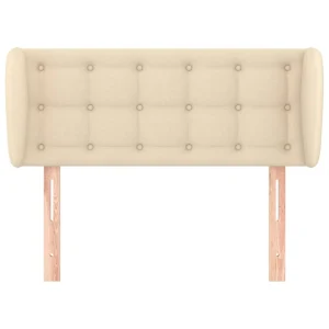 exclusivement disponibles VidaXL Tête De Lit Avec Oreilles Crème 103x23x78/88 Cm Tissu 11