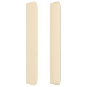 à prix promos VidaXL Tête De Lit Avec Oreilles Crème 147x16x118/128 Cm Tissu 13