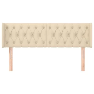 prix de gros VidaXL Tête De Lit Avec Oreilles Crème 147x16x78/88 Cm Tissu 11
