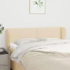 VidaXL Tête De Lit Avec Oreilles Crème 147x23x78/88 Cm Tissu garantis authentique 19
