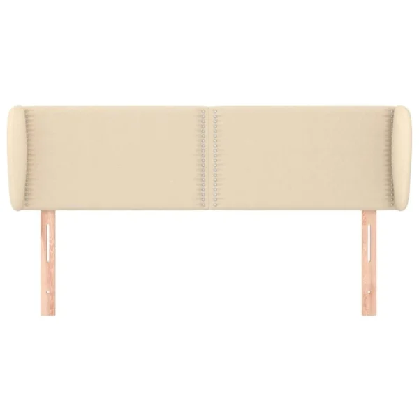 VidaXL Tête De Lit Avec Oreilles Crème 147x23x78/88 Cm Tissu garantis authentique 4
