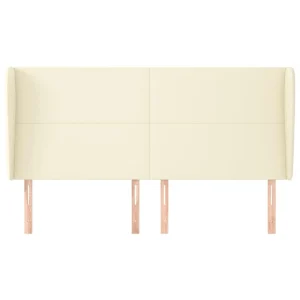 styles dernier cri VidaXL Tête De Lit Avec Oreilles Crème 163x23x118/128 Cm Similicuir 11